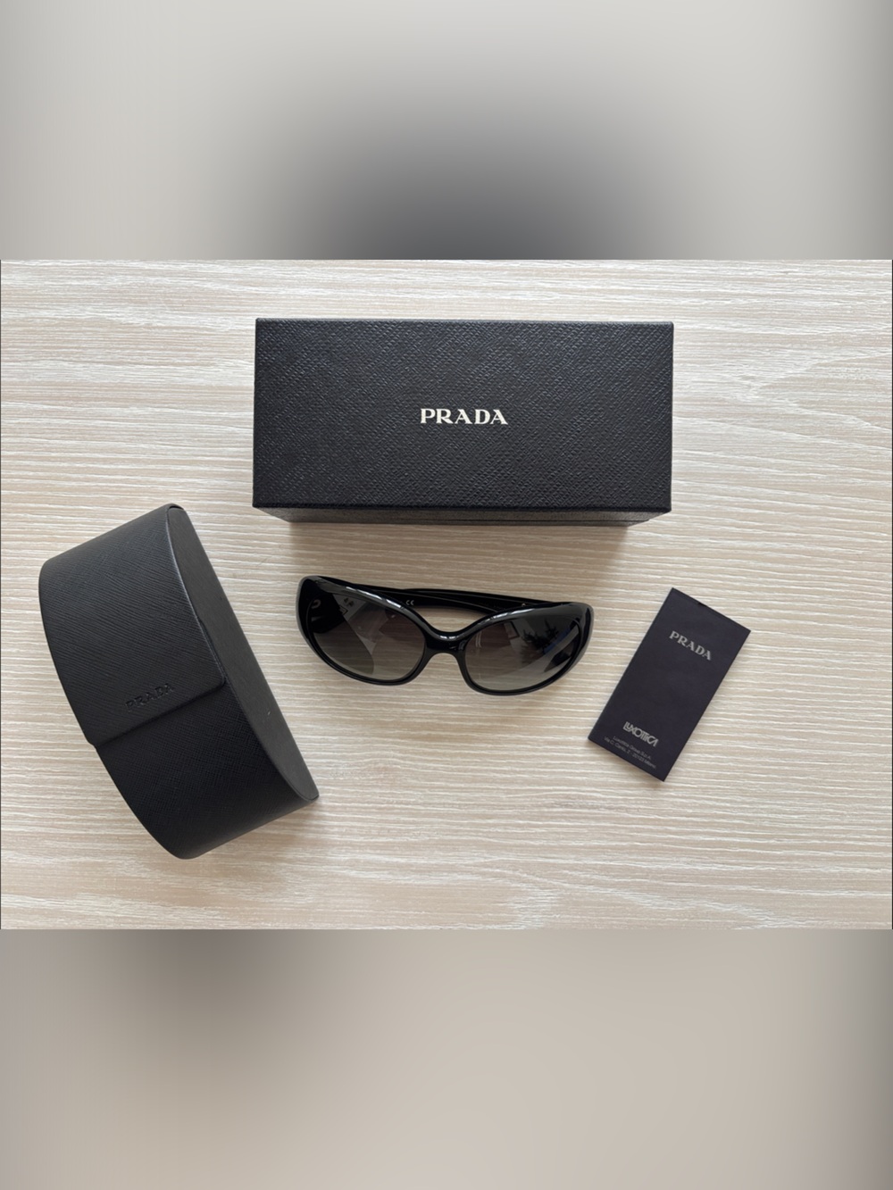 Prada Black Oversized Rounded Women's Sunglasses - Picture 5 of 8